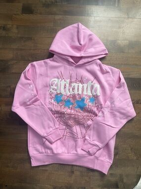 Pink Atlanta Sp5der hoodie MEDIUM